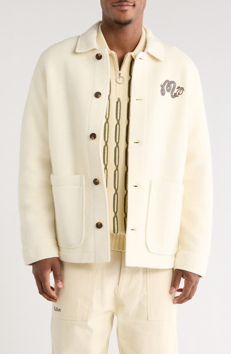 Malbon Golf Wool Chore Coat, Main, color, 