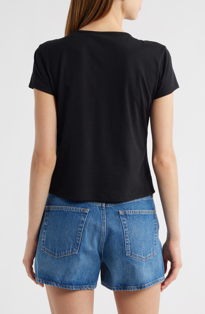 FRAME Gathered Cotton Blend T-Shirt, Alternate, color, 