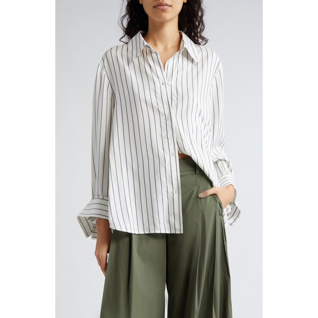 Twp Next Morning Striped Button-front Shirt In Multi