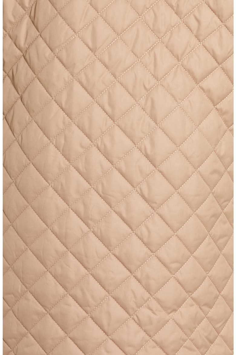 Longline Water Resistant Quilted Bomber Jacket, Alternate, color, TAN NATURAL