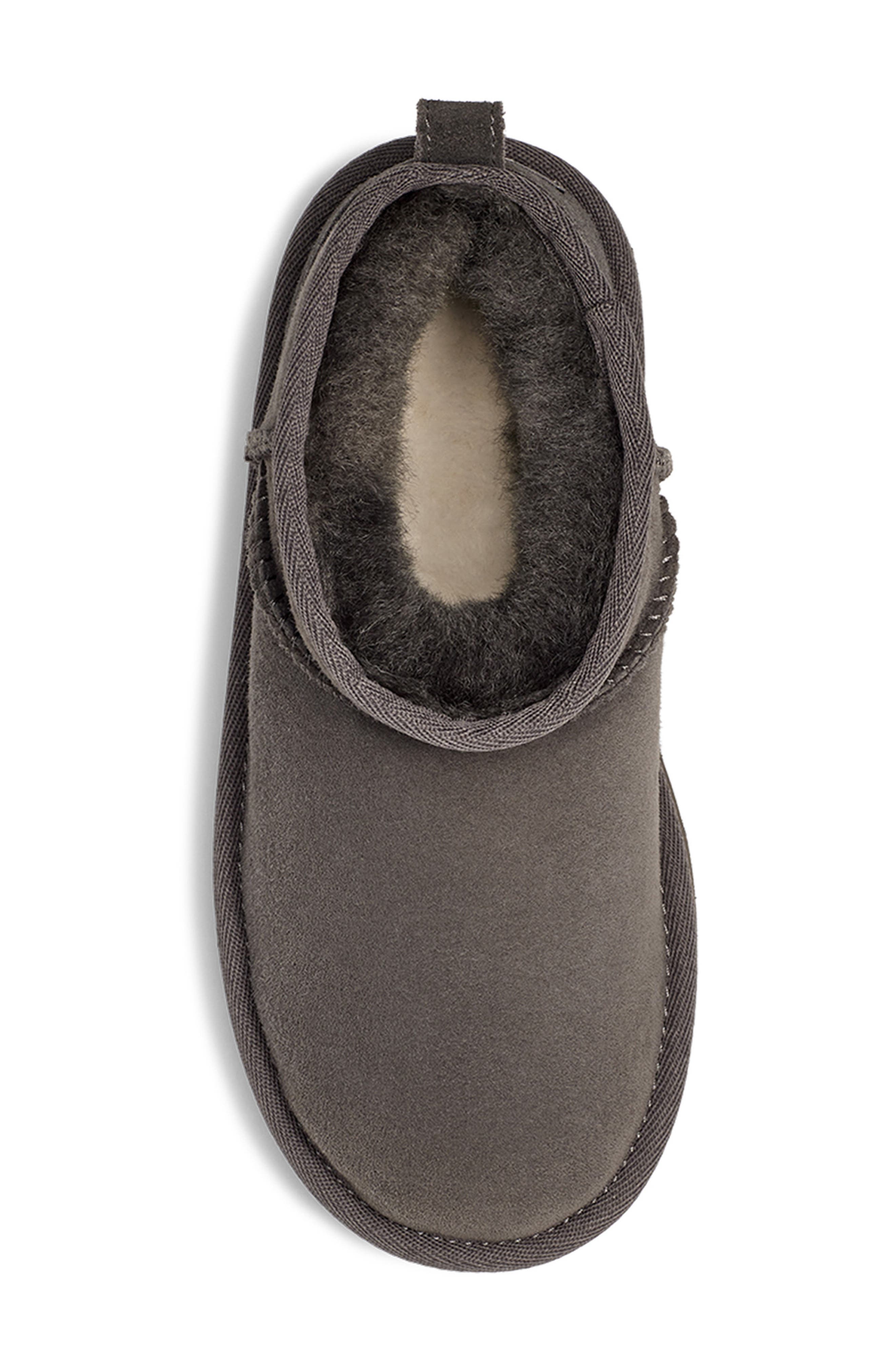 UGG<sup>®</sup> Kids' Classic Ultra Water Resistant Genuine Shearling Mini Boot, Alternate, color, Grey