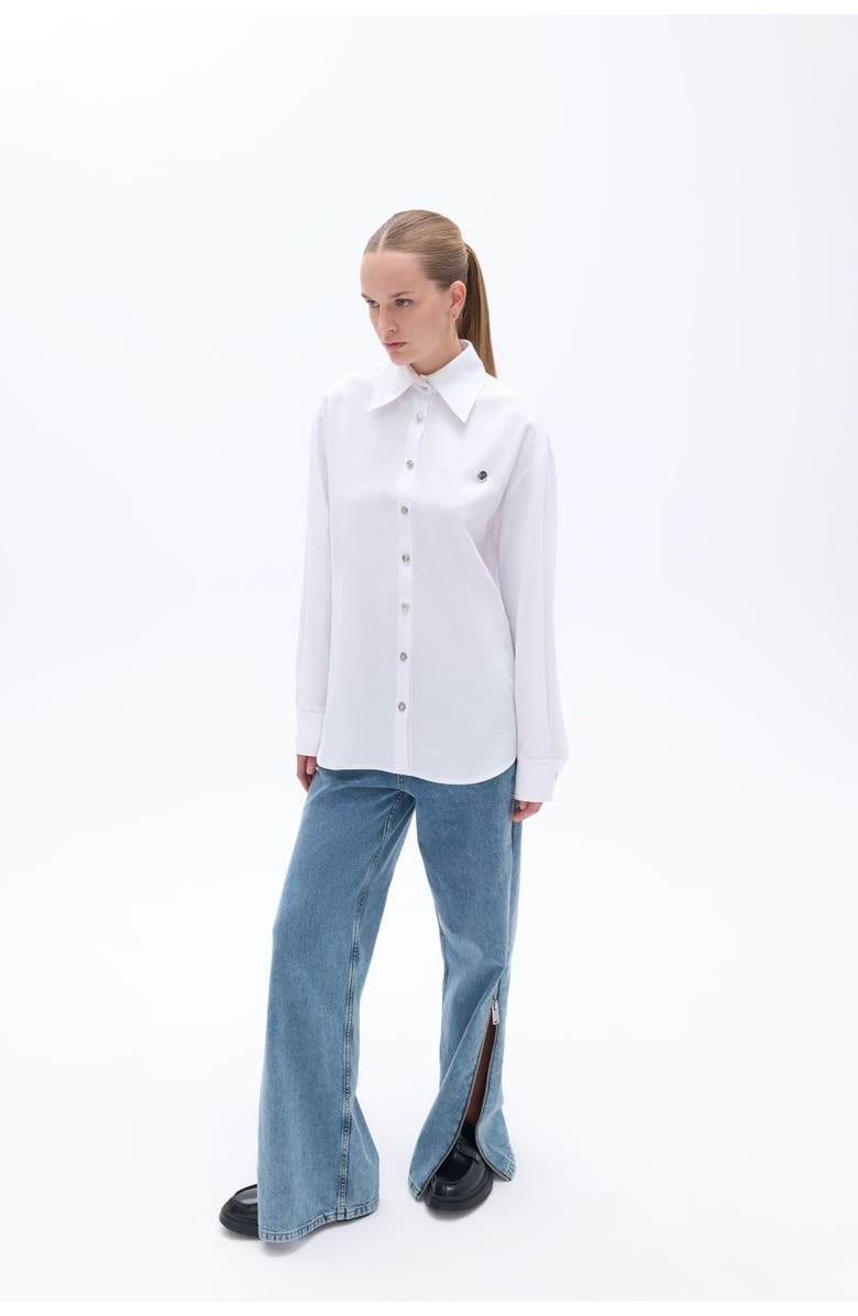 Nocturne Oversized Button-Up Shirt, Alternate, color, 