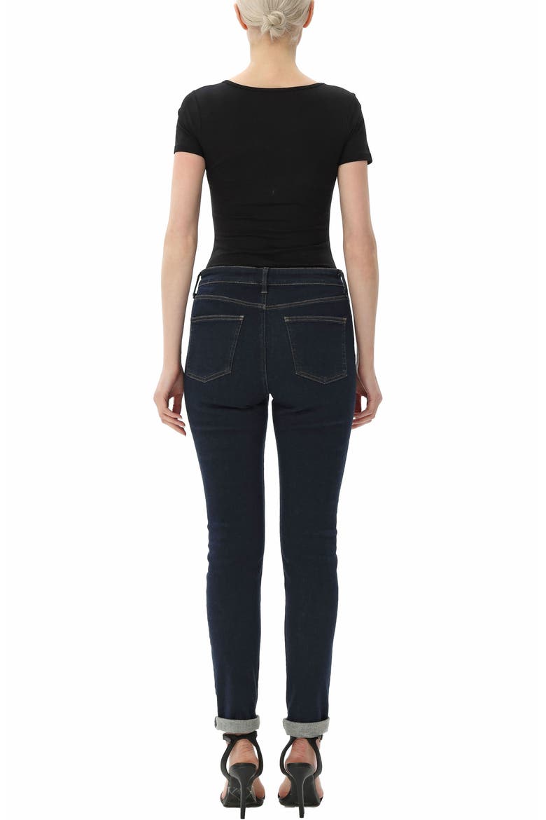 Women's Square Neck Basic Bodysuit, Alternate, color, Black