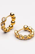 Atolea Beaded Diamond Hoops