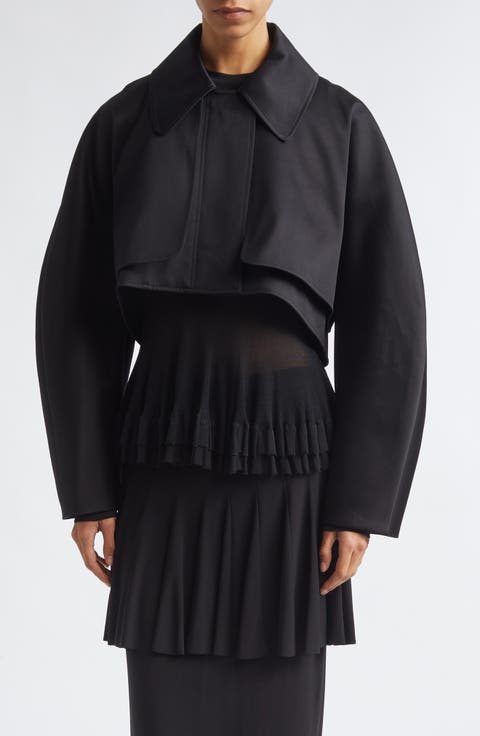 Beckett Crop Cotton Sateen Swing Jacket