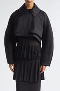 ASHLYN Beckett Crop Cotton Sateen Swing Jacket