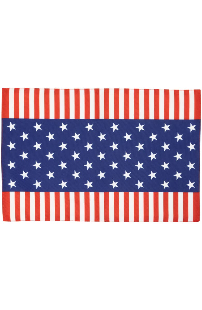 Northlight Set of 4 Stars and Stripes Americana Printed Placemats 18", Alternate, color, Blue