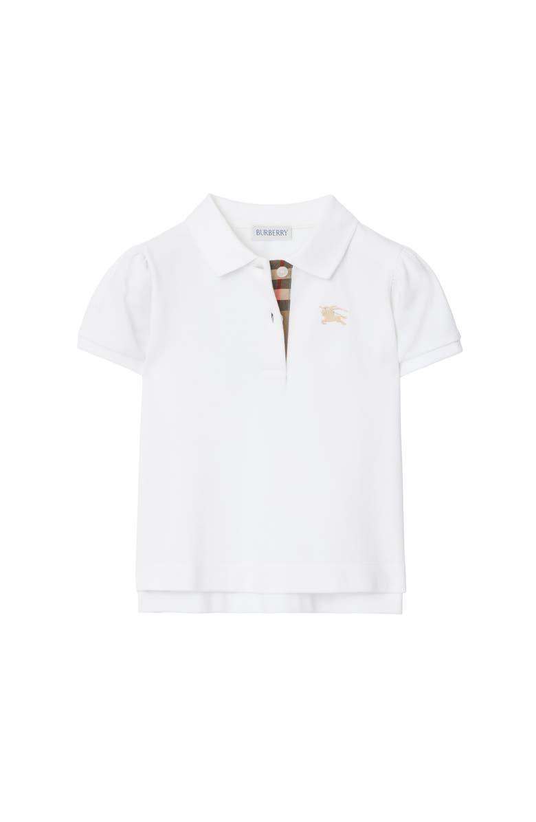 Burberry Cotton Polo Shirt, Main, color, White