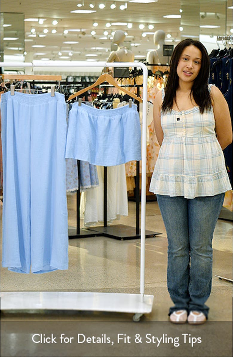 Olivia Cotton Strapless Top & Wide Leg Pants Set, sales video thumbnail