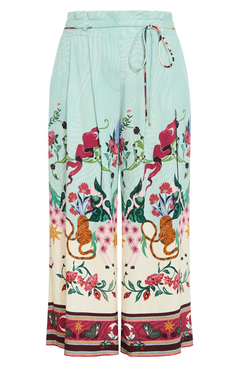 City Chic Athena Mixed Print Wide Leg Pants, Alternate, color, Hero Dreamscape