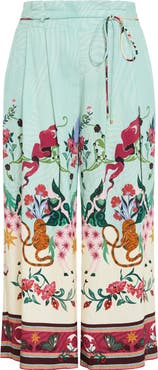 City Chic Athena Mixed Print Wide Leg Pants