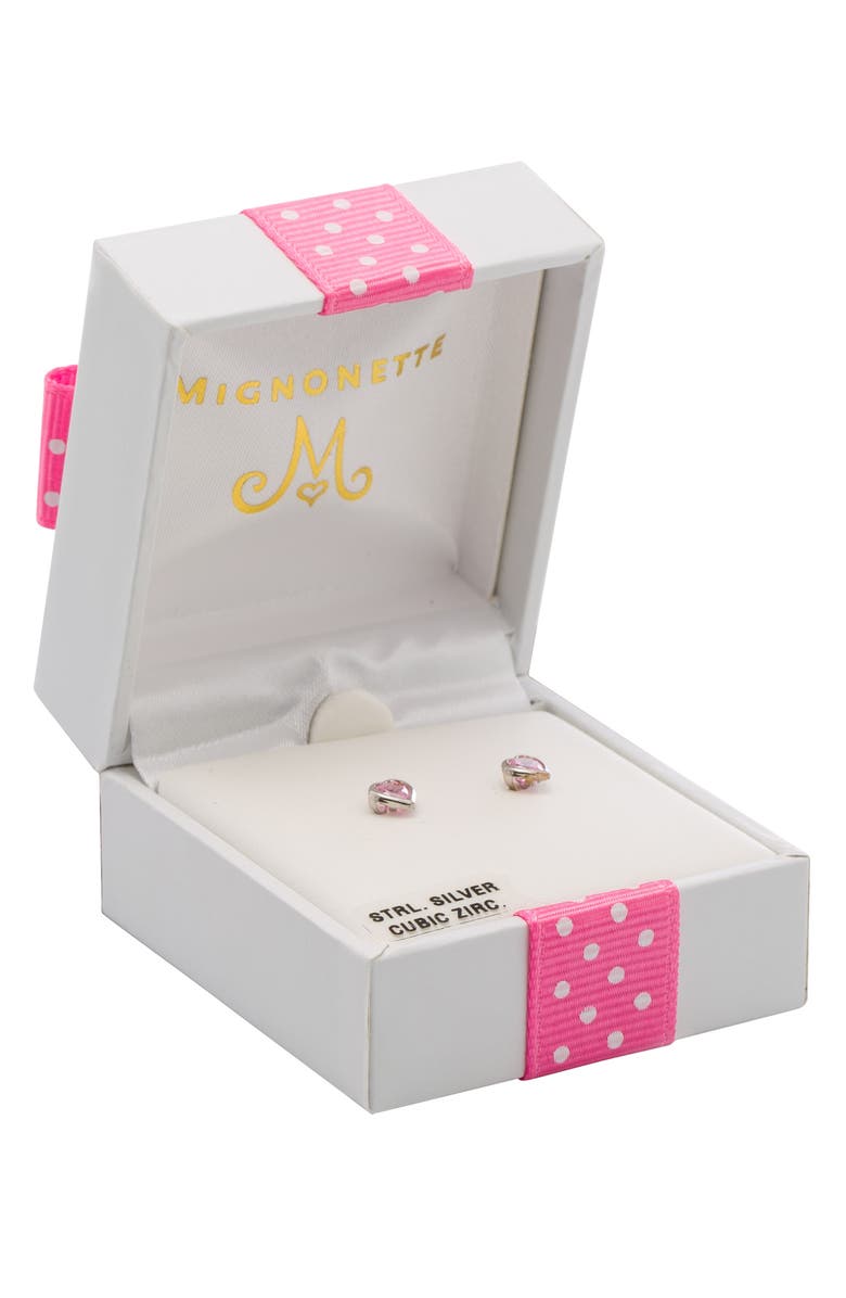 Mignonette Sterling Silver Flower Earrings, Alternate, color, Silver