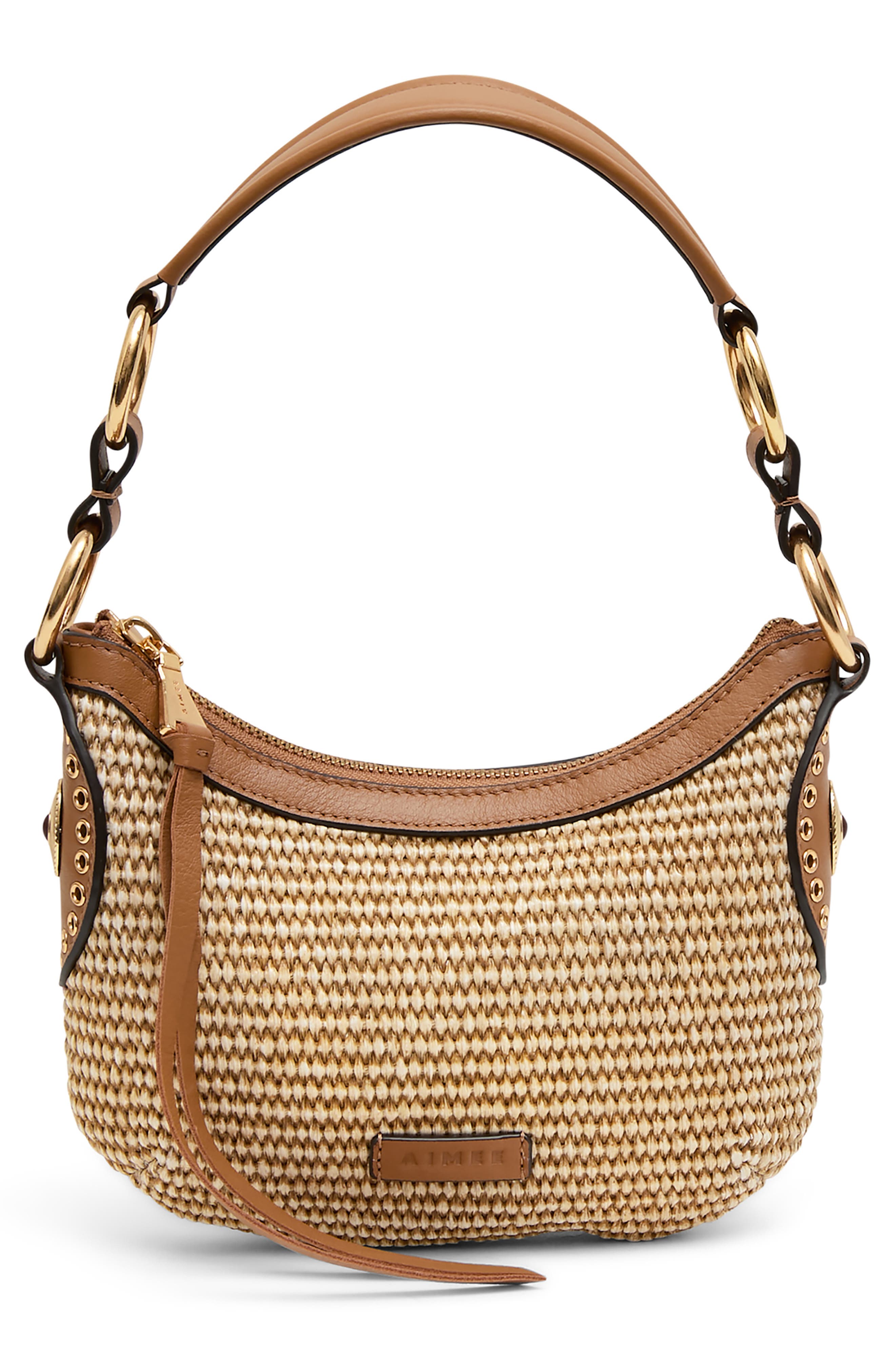 Mini Roma Crossbody Bag, Alternate, color, RAFFIA LATTE