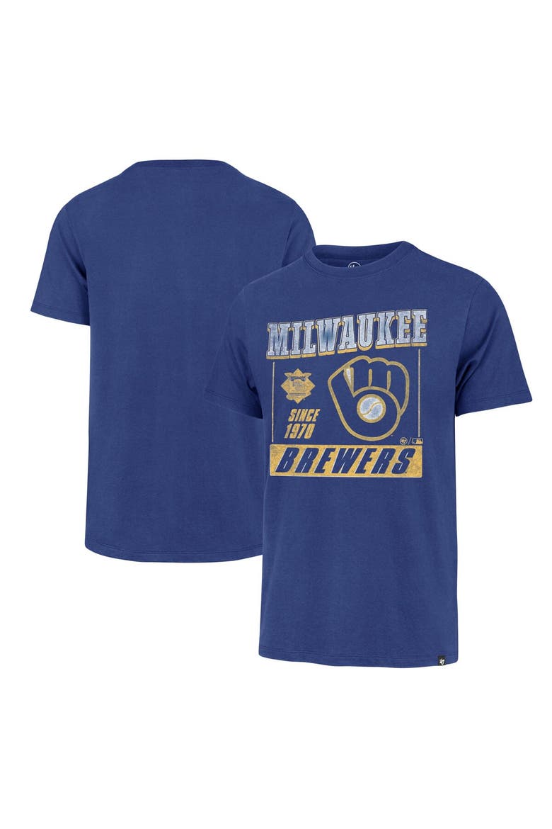 Men's '47 Royal Milwaukee Brewers Outlast Franklin T-Shirt, Main, color, Royal