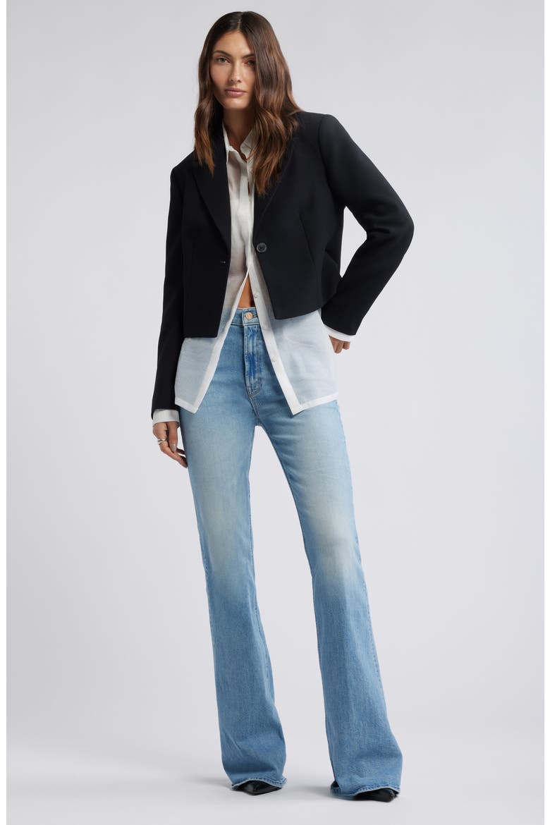 The Icon Cropped Blazer, Alternate, color, BLACK