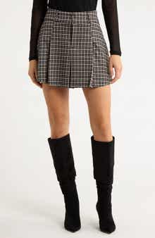 Check Pleated Skirt