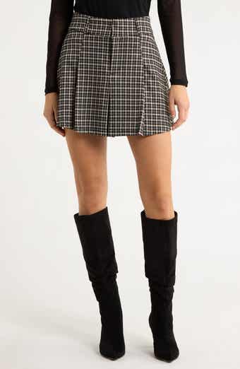 Check Pleated Skirt