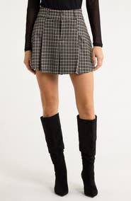 Sanctuary Check Pleated Skirt