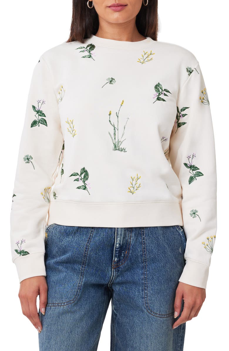Scotch & Soda Floral Embroidered Sweatshirt, Main, color, 