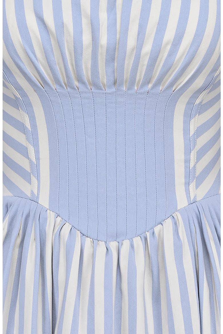 Liesl Stripe Corset Minidress, Alternate, color, STRIPE BLUE