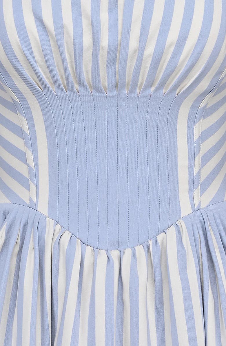 HOUSE OF CB Liesl Stripe Corset Minidress, Alternate, color, Stripe Blue