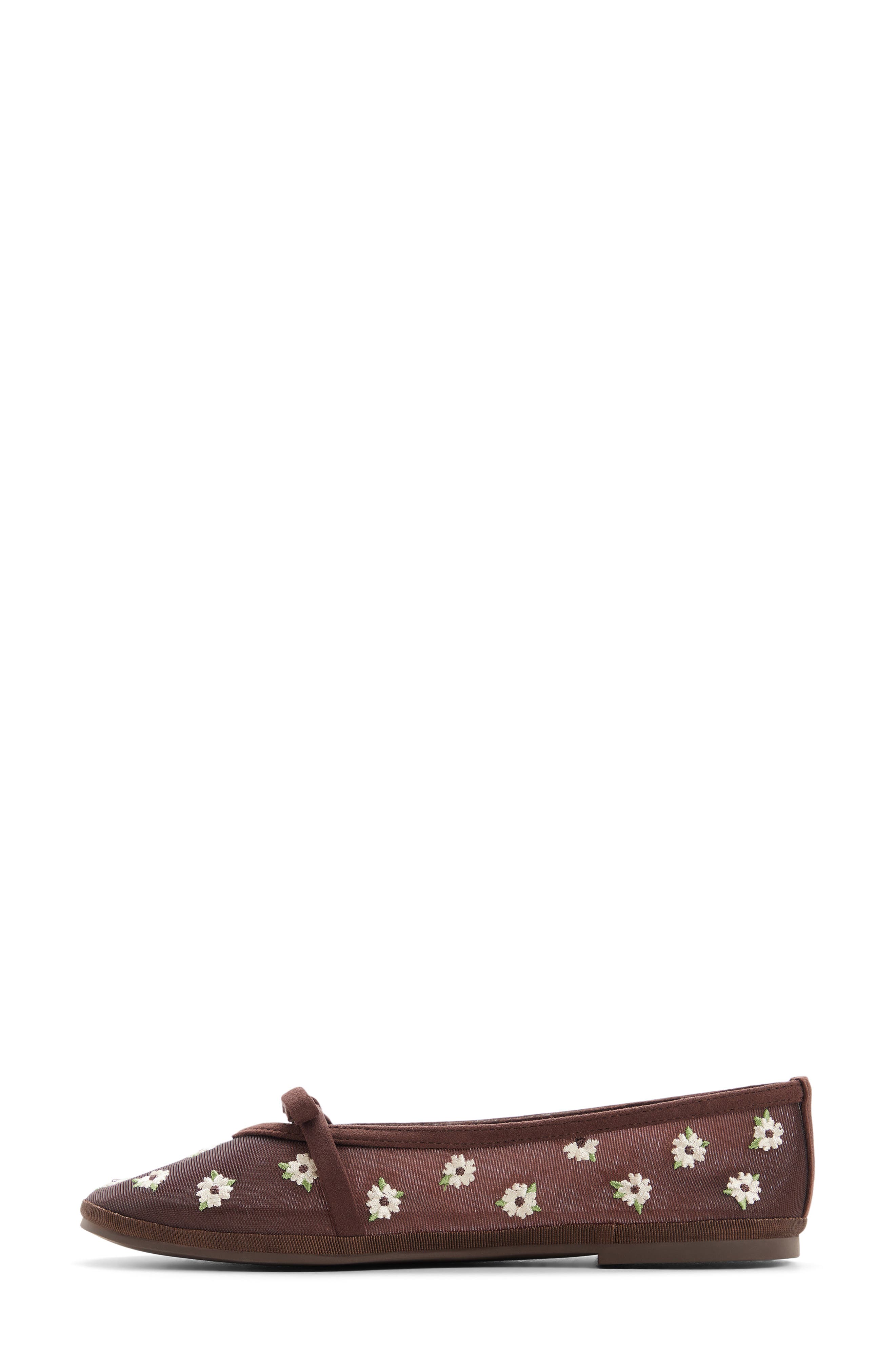 Aurabella Ballet Flat, Alternate, color, BROWN/ FLOWER