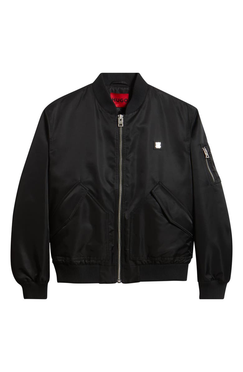 HUGO Badam Bomber Jacket, Alternate, color, Black