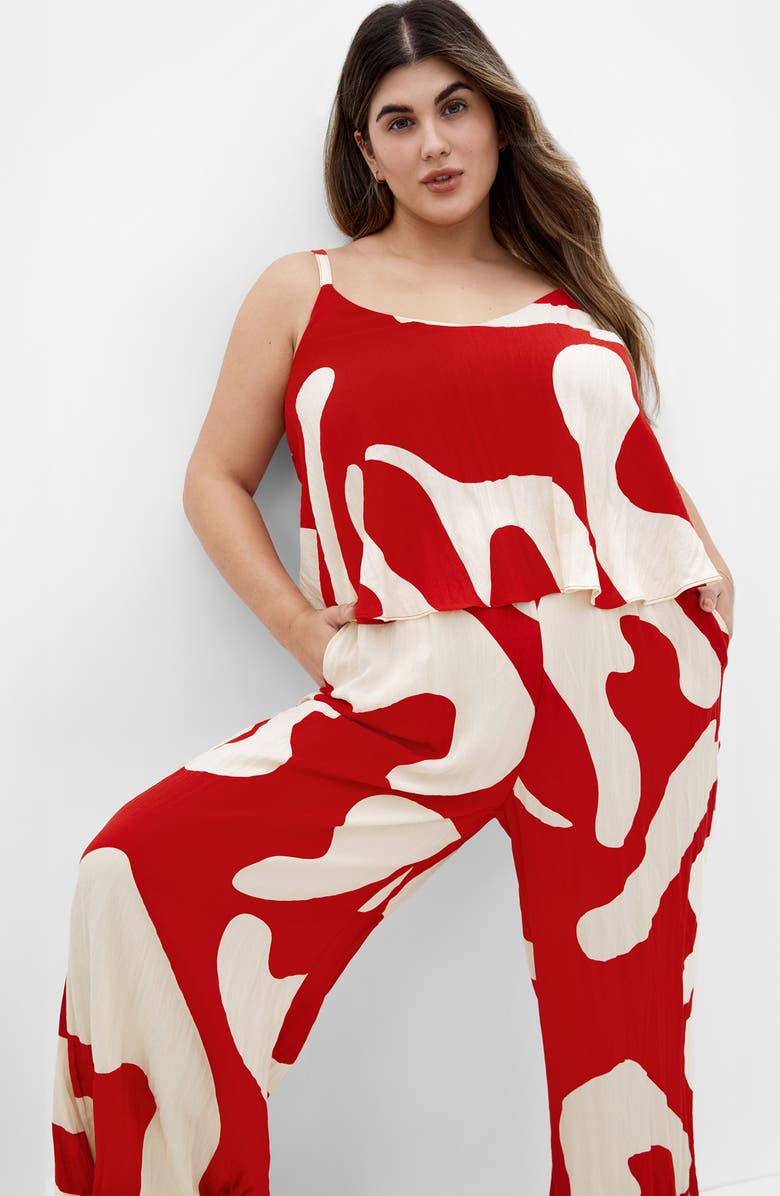 City Chic Ellie Oasis Jumpsuit, Alternate, color, 