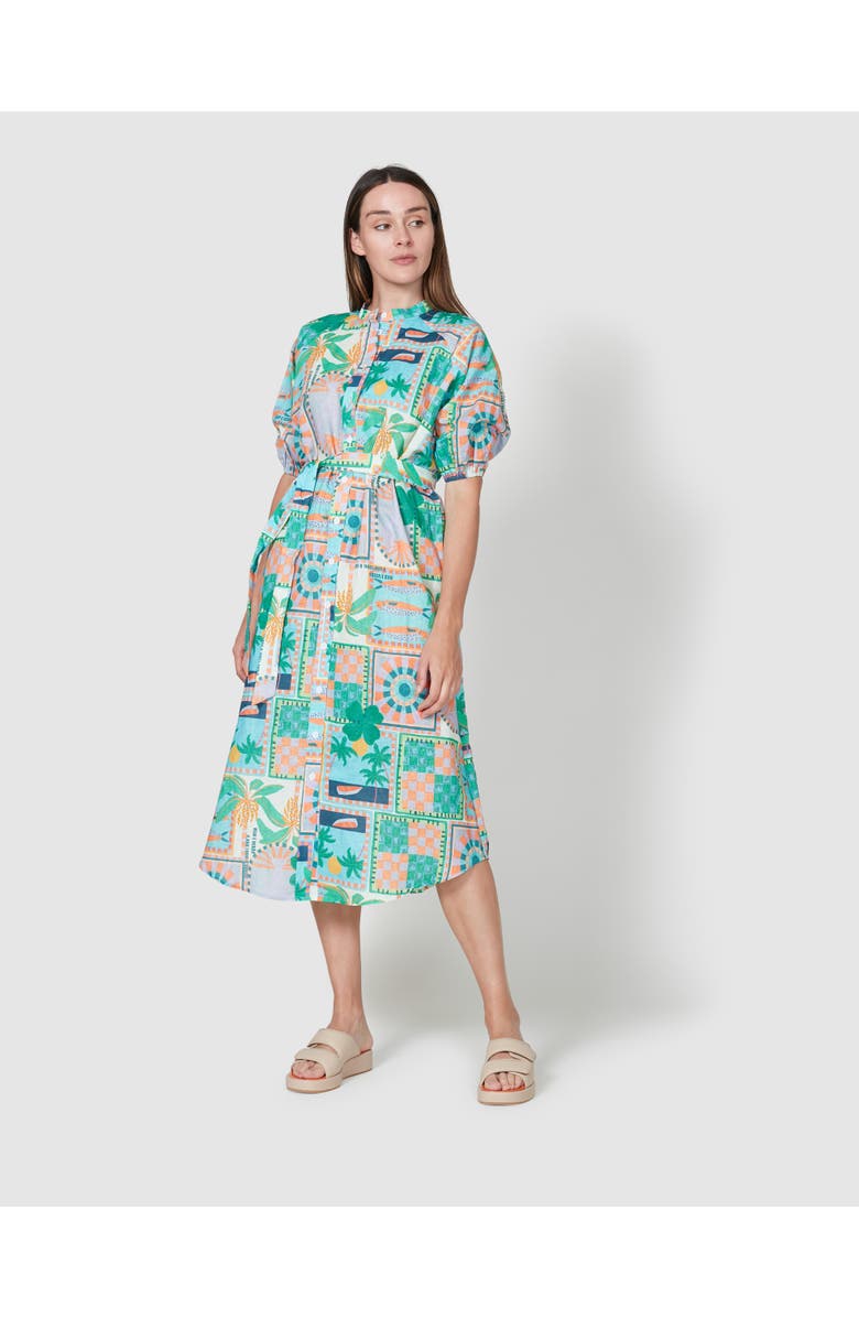 Walnut Melbourne Berlin Shirt Dress, Alternate, color, Copacabana