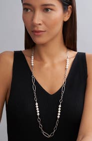 LAGOS Luna Freshwater Pearl Station Necklace