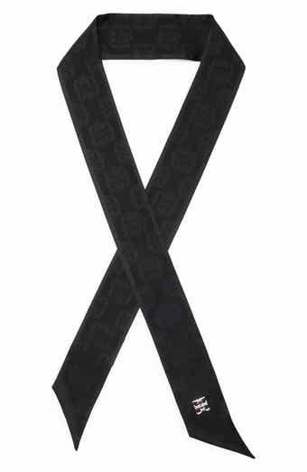 Givenchy 4G Silk Jacquard Skinny Scarf