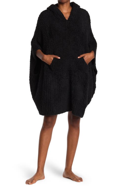Shop Barefoot Dreams Cozychic® Ribbed Hooded Poncho In Black