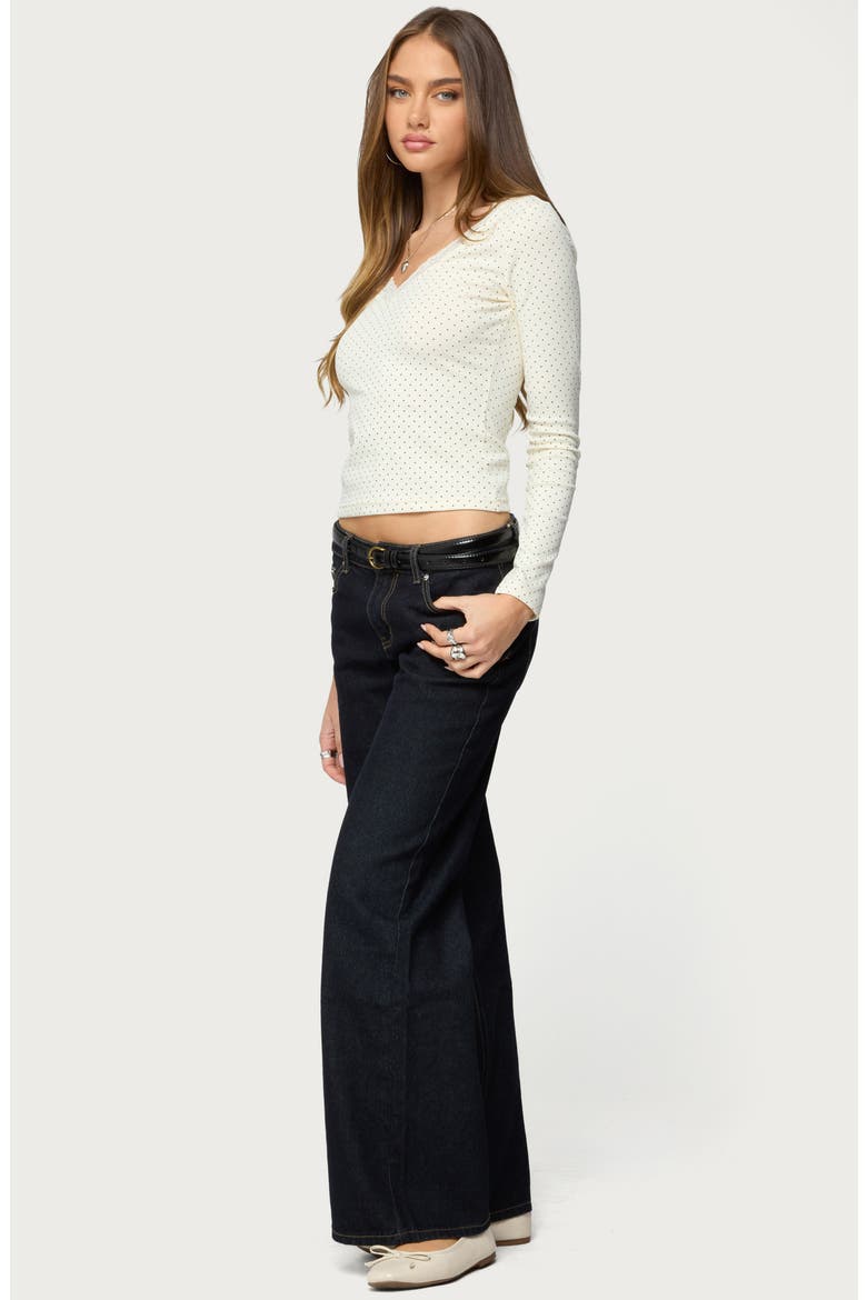 Morah Lace Dot Top, Alternate, color, CREAM