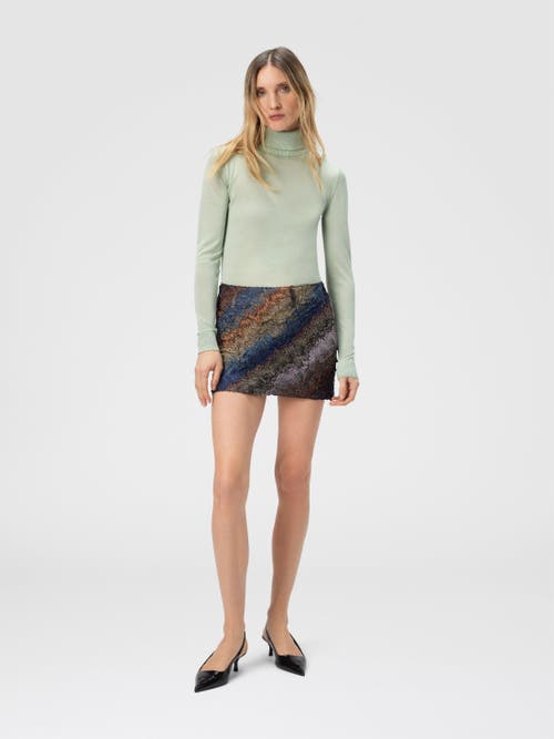 Missoni Pleated Mini Skirt With Snake Pattern In Multi