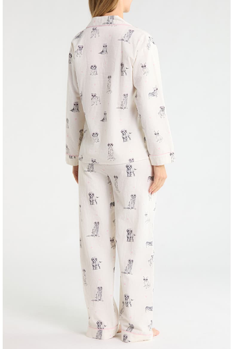 Cotton Flannel Pajamas, Alternate, color, WHITE