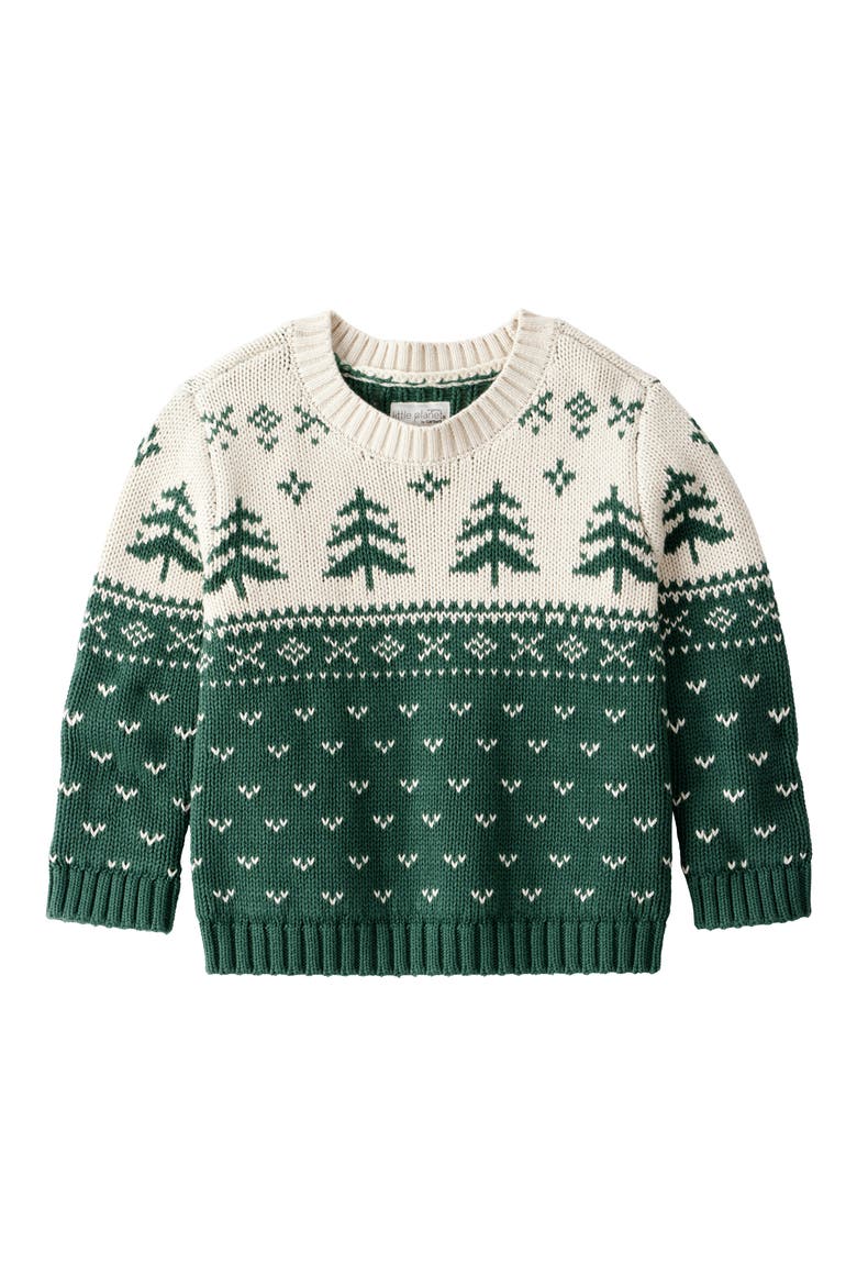 Kids' Organic Cotton Sweater, Main, color, GREEN FAIRISLE