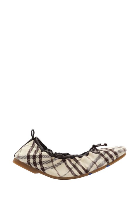 Check Fawn Ballerinas
