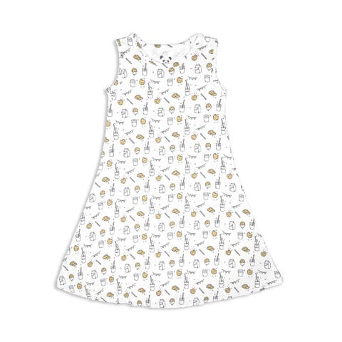Kids' Milk & Cookies White Sleeveless Dress (Baby)