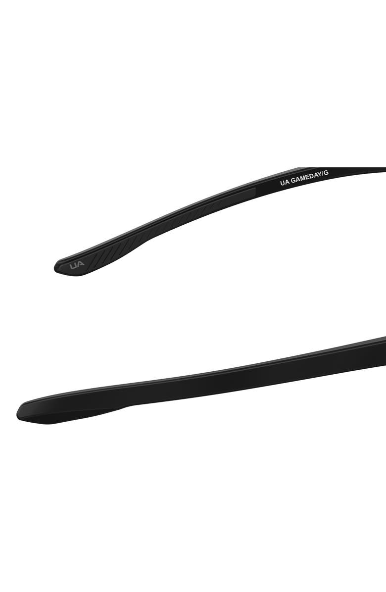 Under Armour Game Day 99mm Shield Sport Sunglasses, Alternate, color, Black / Grey Oleophobic