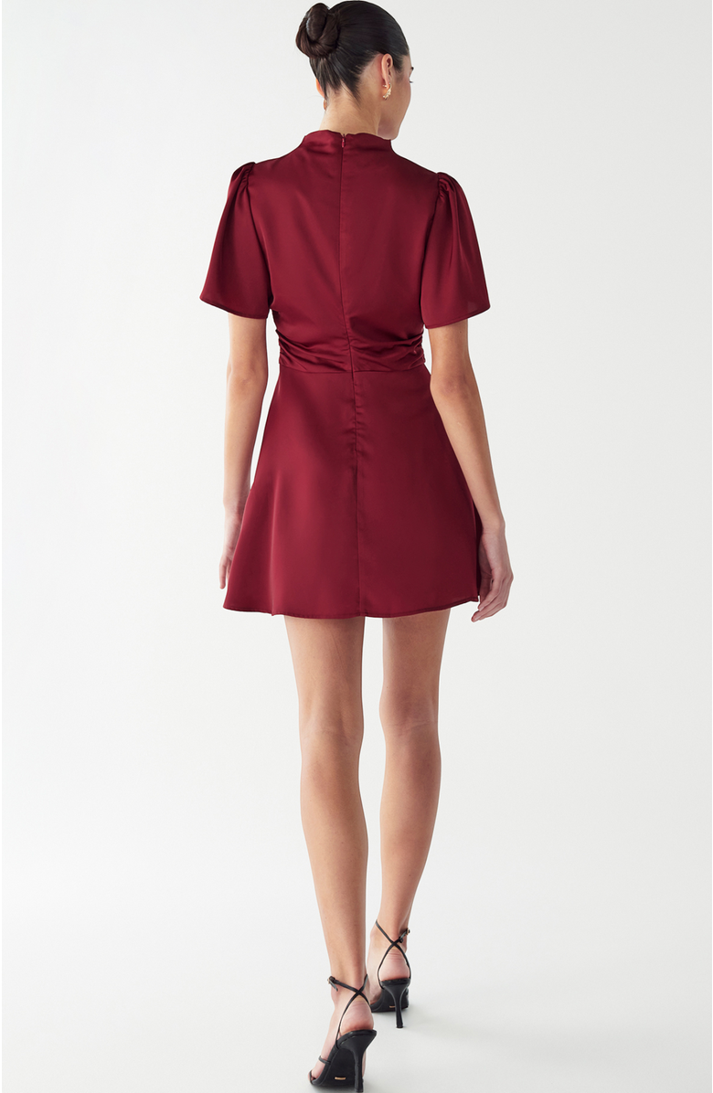 WILLA Saray Mini Dress, Alternate, color, Burgundy