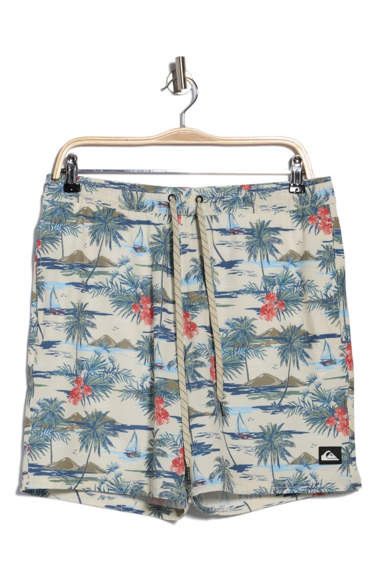 Tandem Swim Trunks, Alternate, color, BONE WHITE