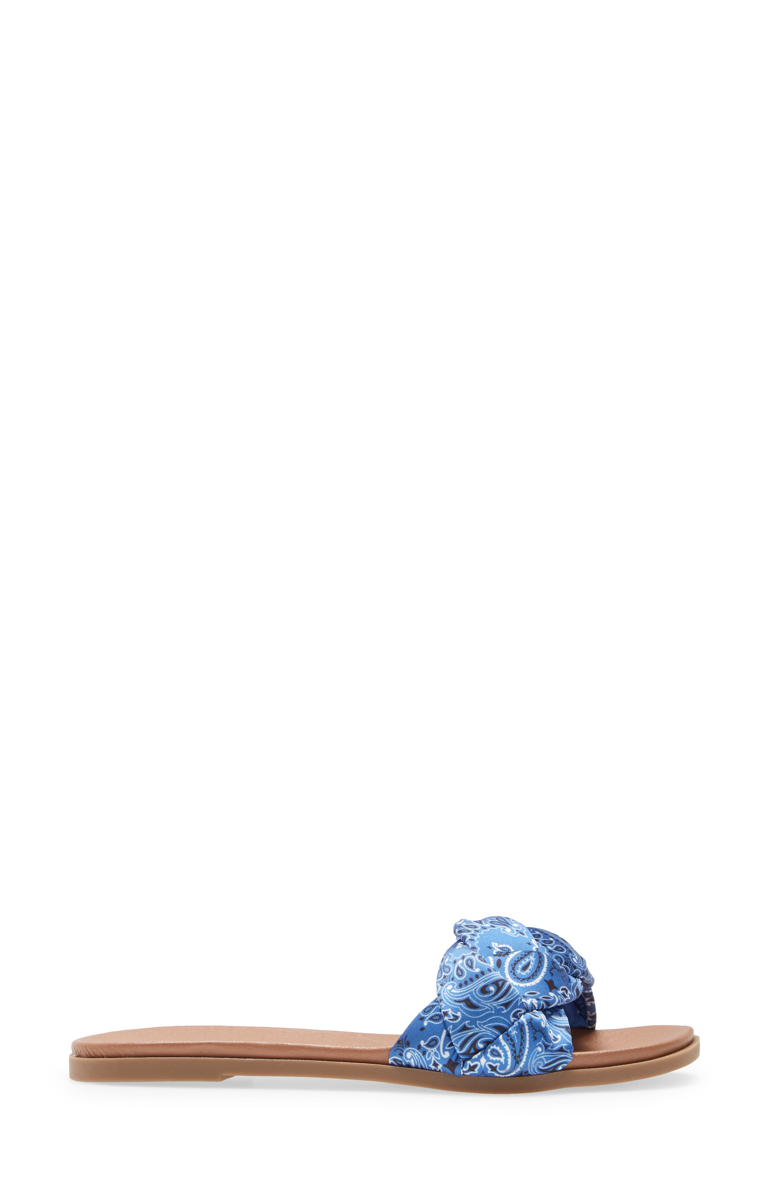 Santos Slide Sandal, Alternate, color, BLUE BANDANNA