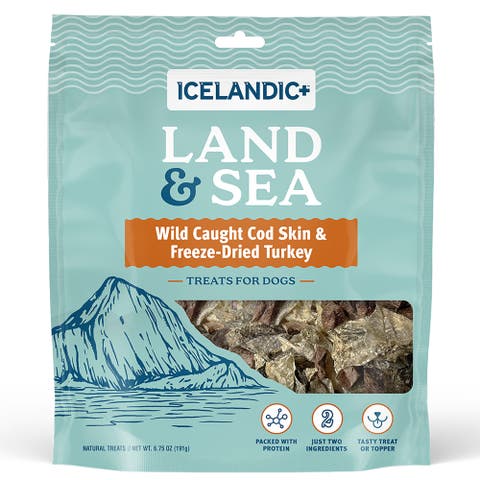 Land & Sea Wild Caught Cod Skin & Freezedried Turkey 6.75Oz