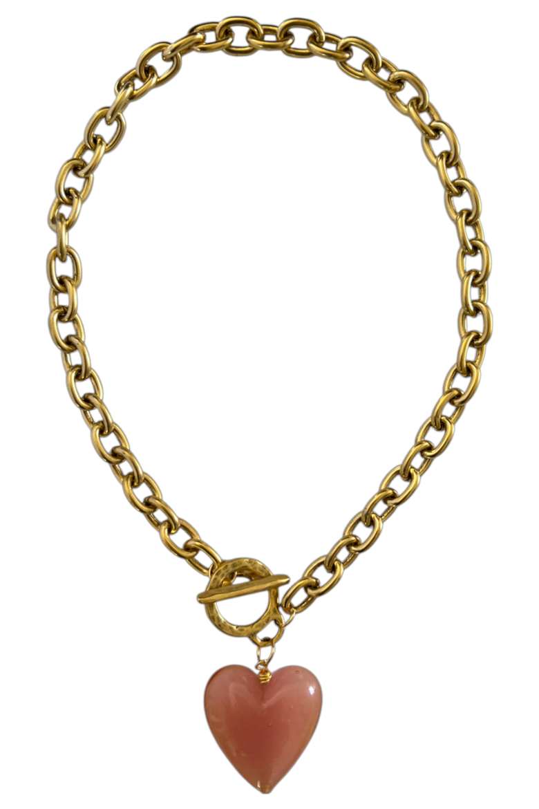 Amore Necklace, Main, color, Peach Pink