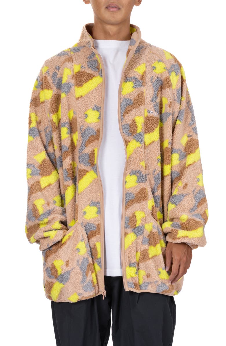 VAST Long Camouflage Fleece Jacket, Main, color,