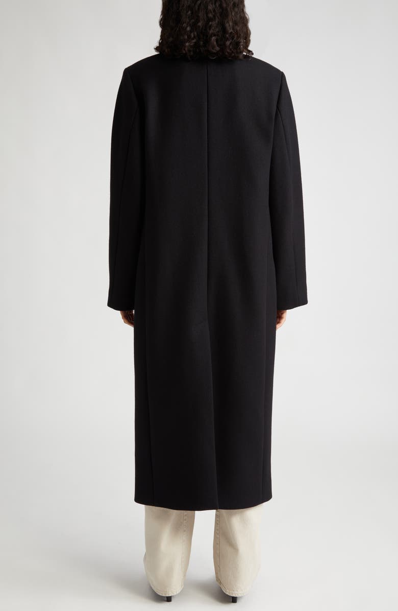 TOTEME Double Breasted Melton Wool Overcoat, Alternate, color,