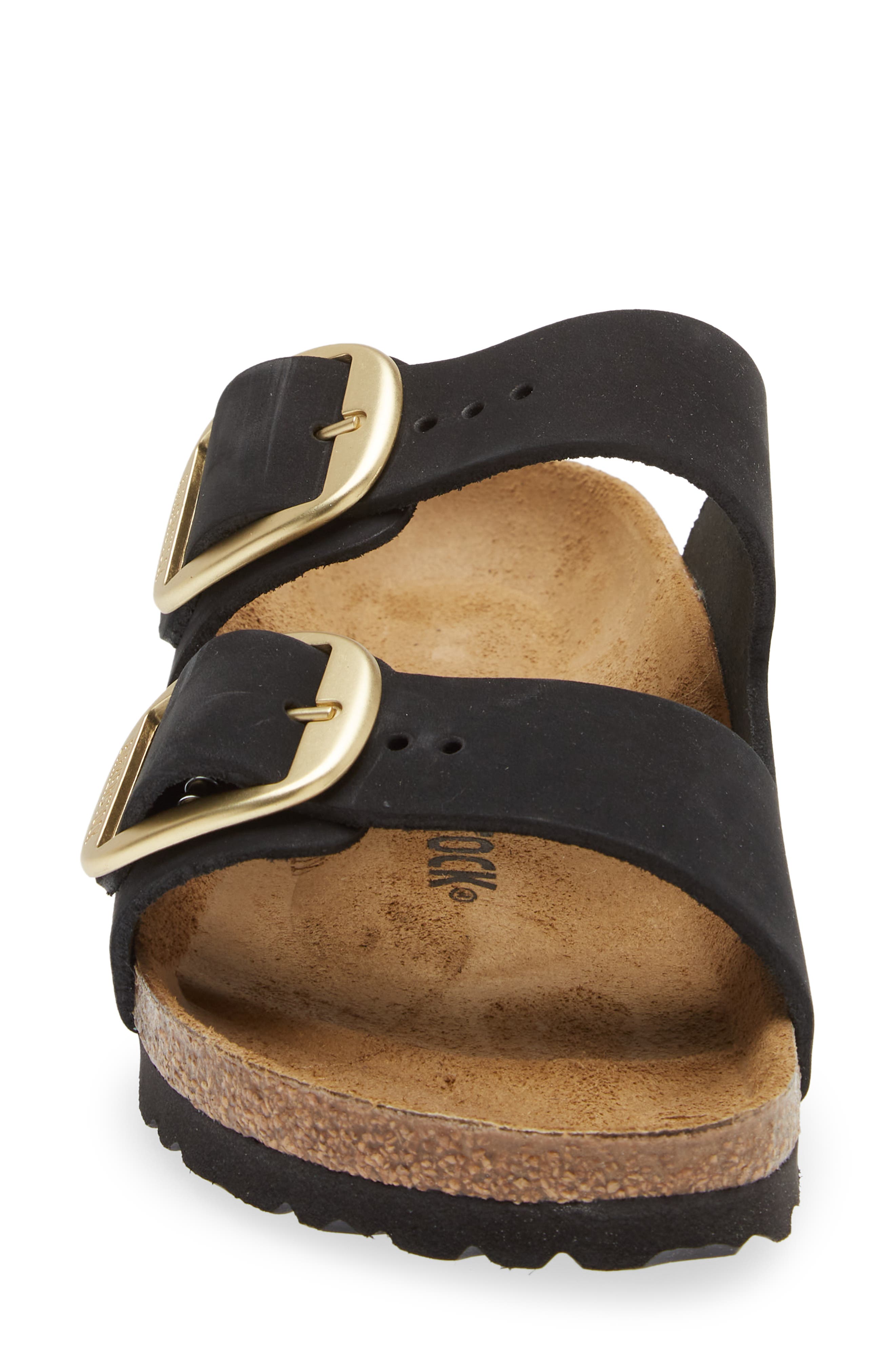 Birkenstock Arizona Big Buckle Slide Sandal, Alternate, color, Black