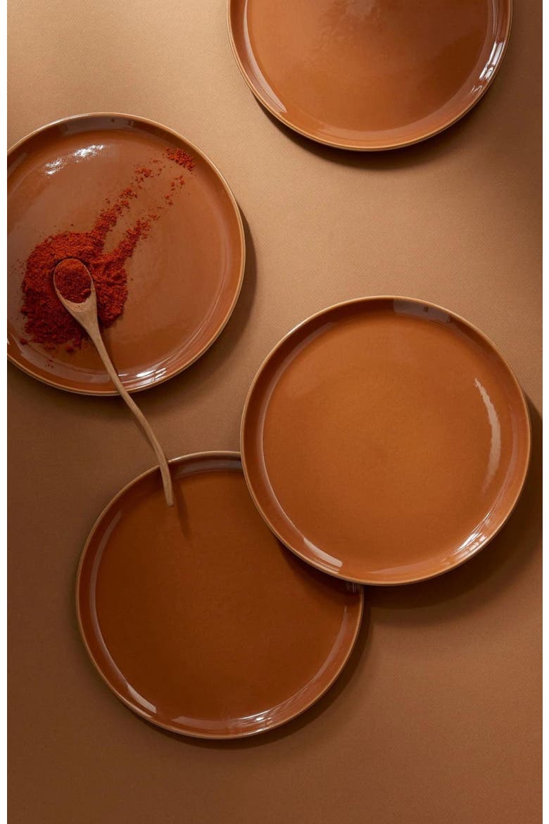 Tunisian Side Plates Set of 4, Alternate, color, Terracotta