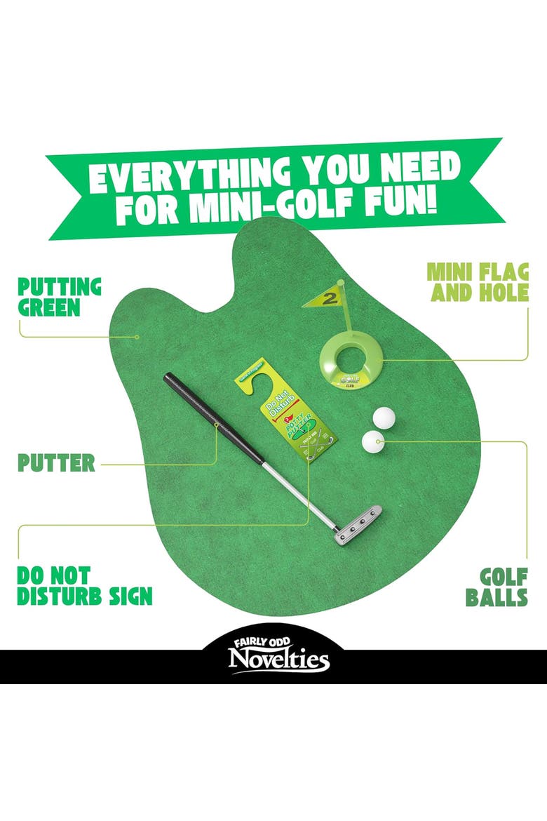 Potty Putter, Toilet Time Golf Game, Adult Gag Gift, Alternate, color, Multicolored