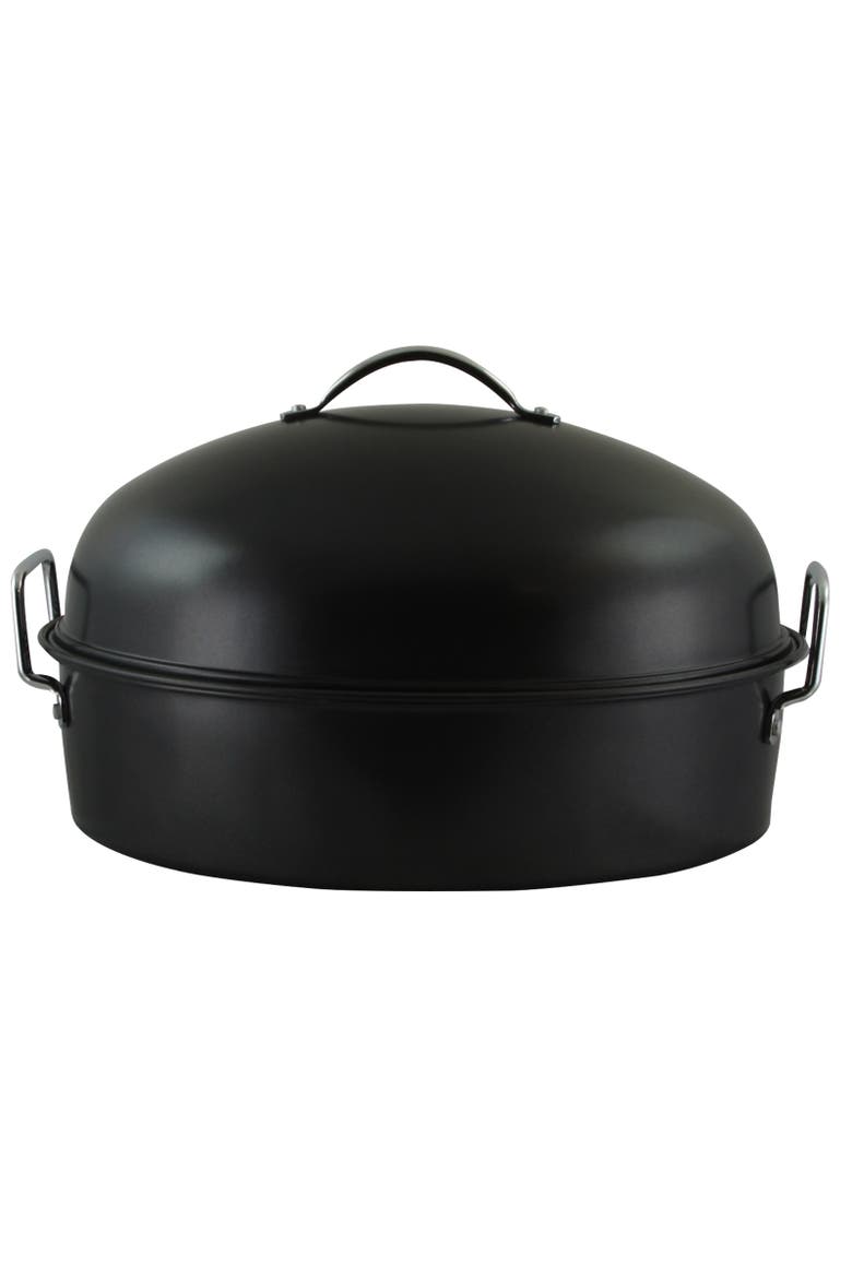 Kenmar High Dome Oval Roaster Set, Main, color, Metallic Silver
